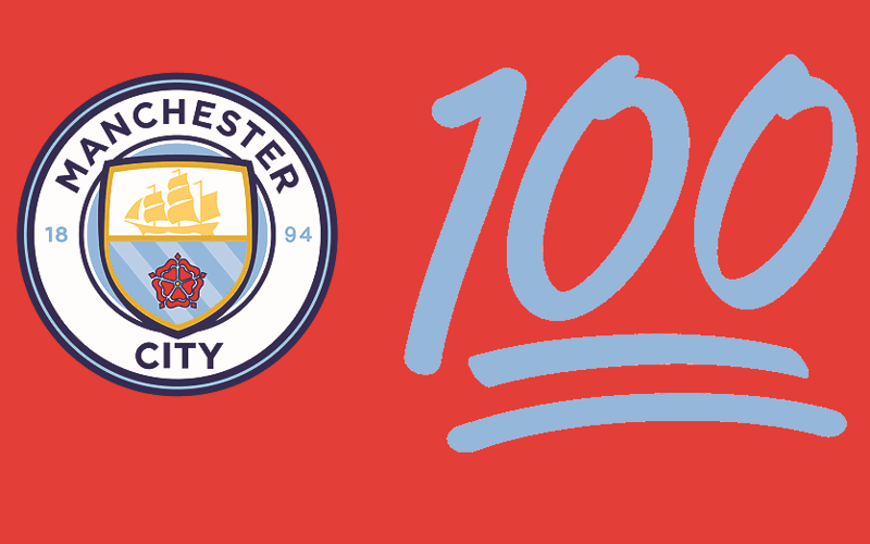manchester city 100 points