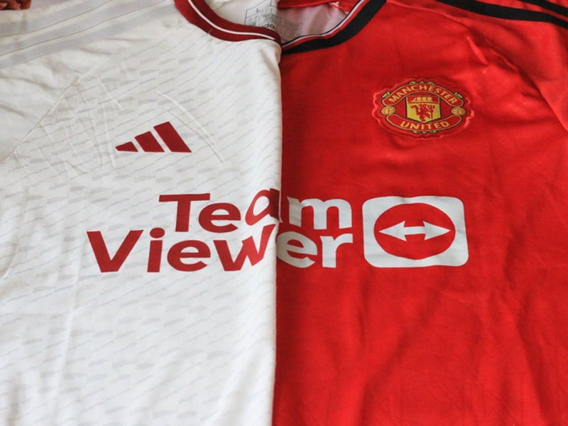 man united shirt team viewer sponsor