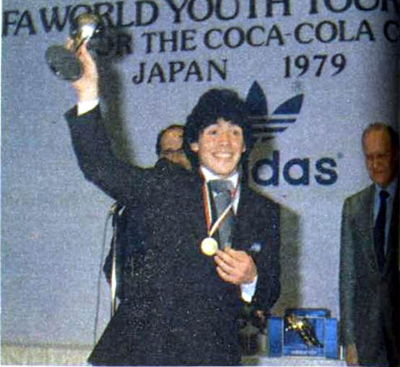 maradona wins fifa young player award in 1979