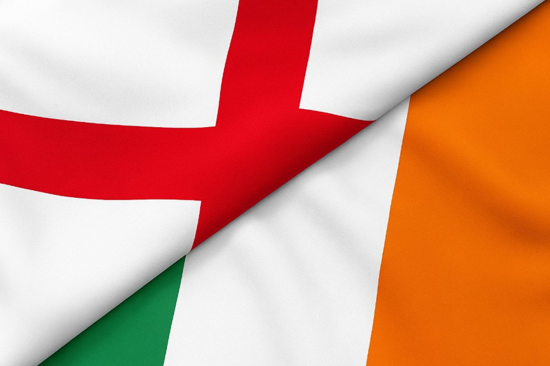 England and Ireland Flags