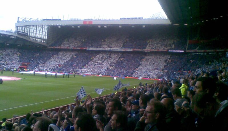 huddersfield town fans in packed crowd