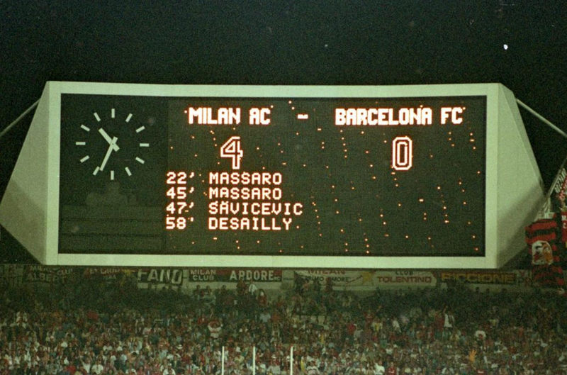 AC Milan Barcelona 4-0 Champions League
