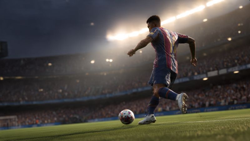 ea fc 26 player kicks ball