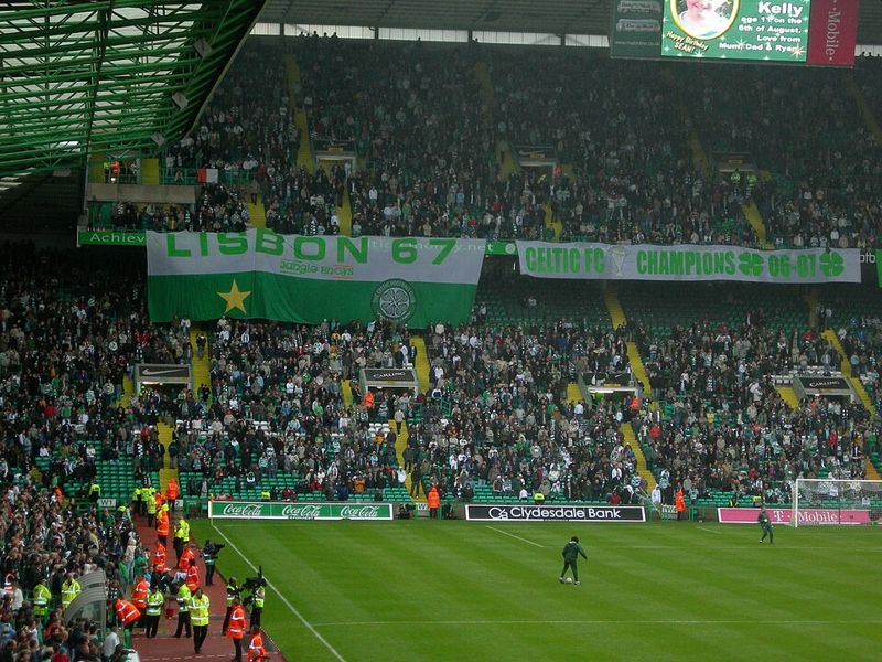 celtic lisbon 67 banner at match